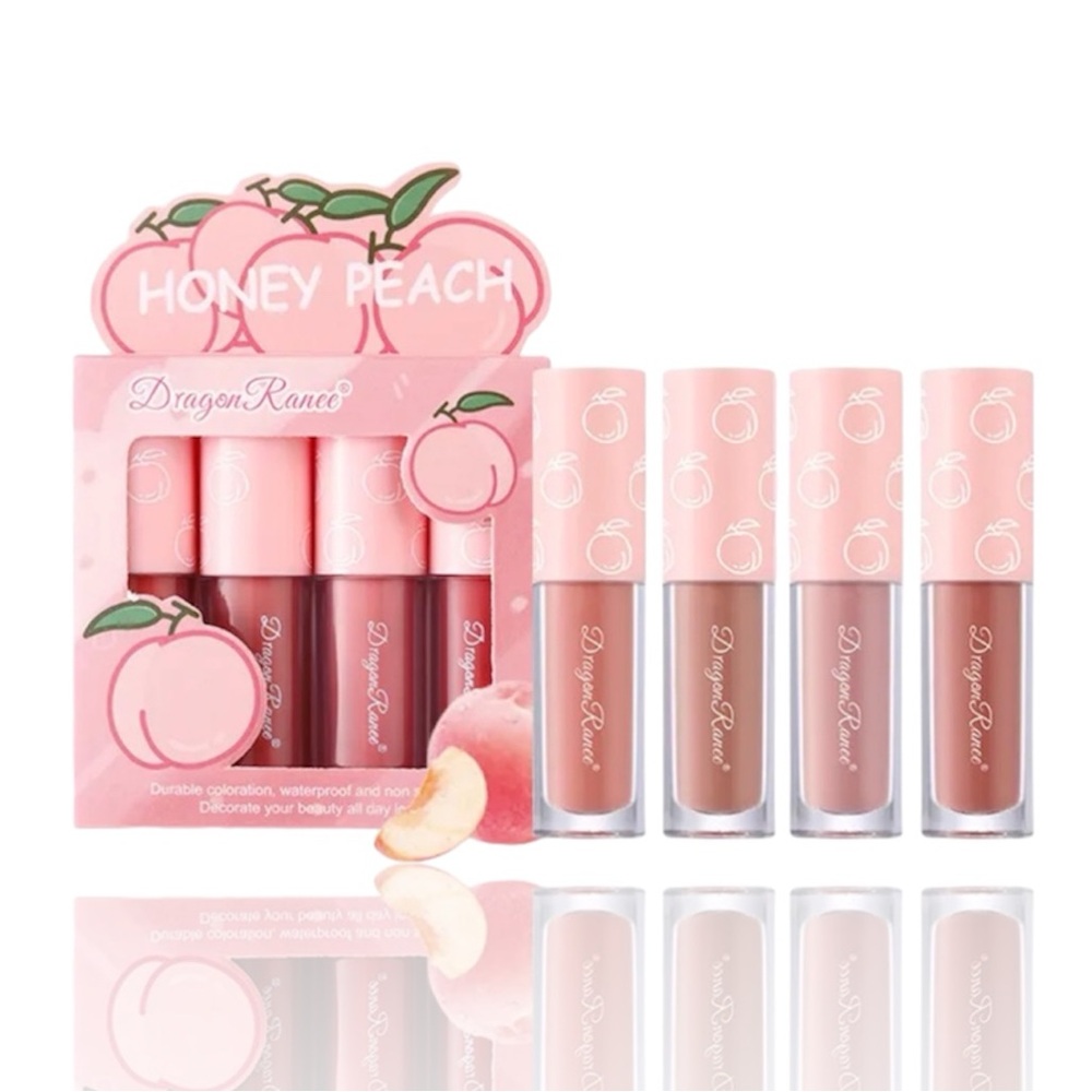 Honey Peach Lip Gloss Set - Pink and Brown Shades